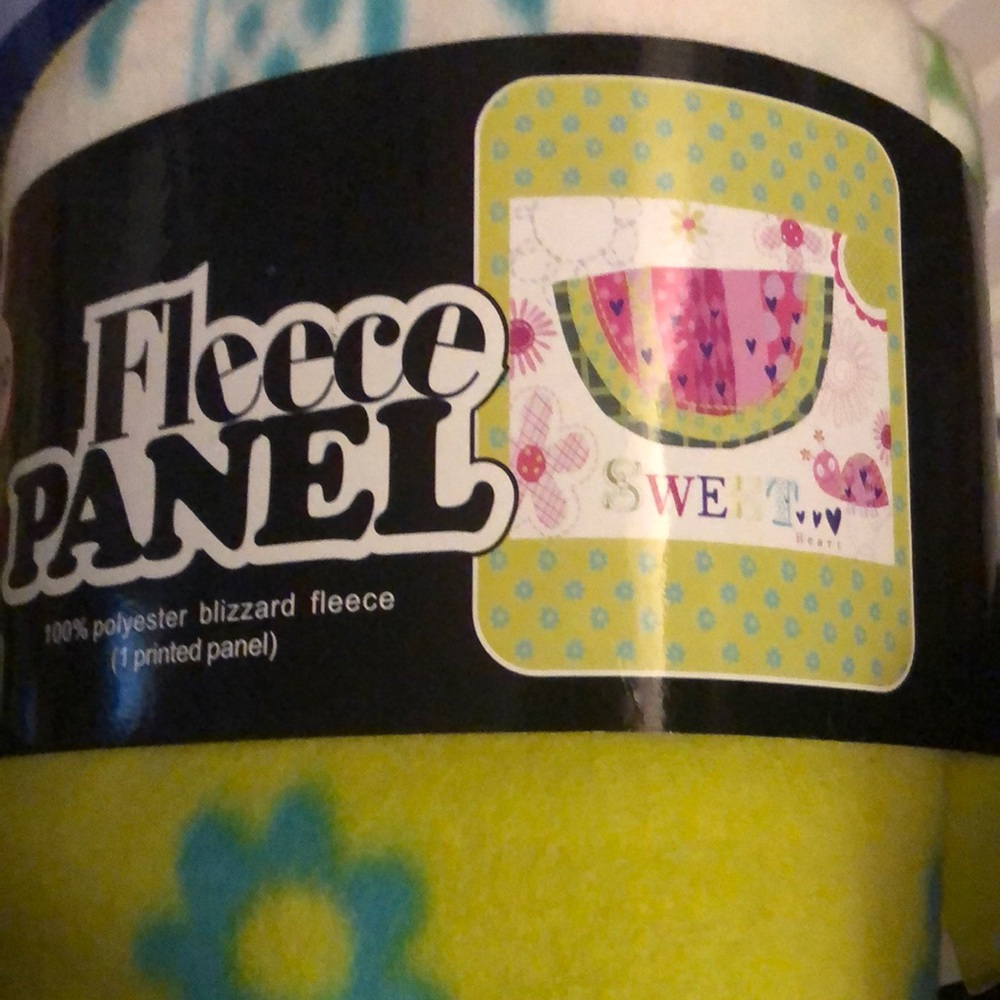 Fabric fleece panel blizzard new 48” x 60” polyester washable sweet watermelon